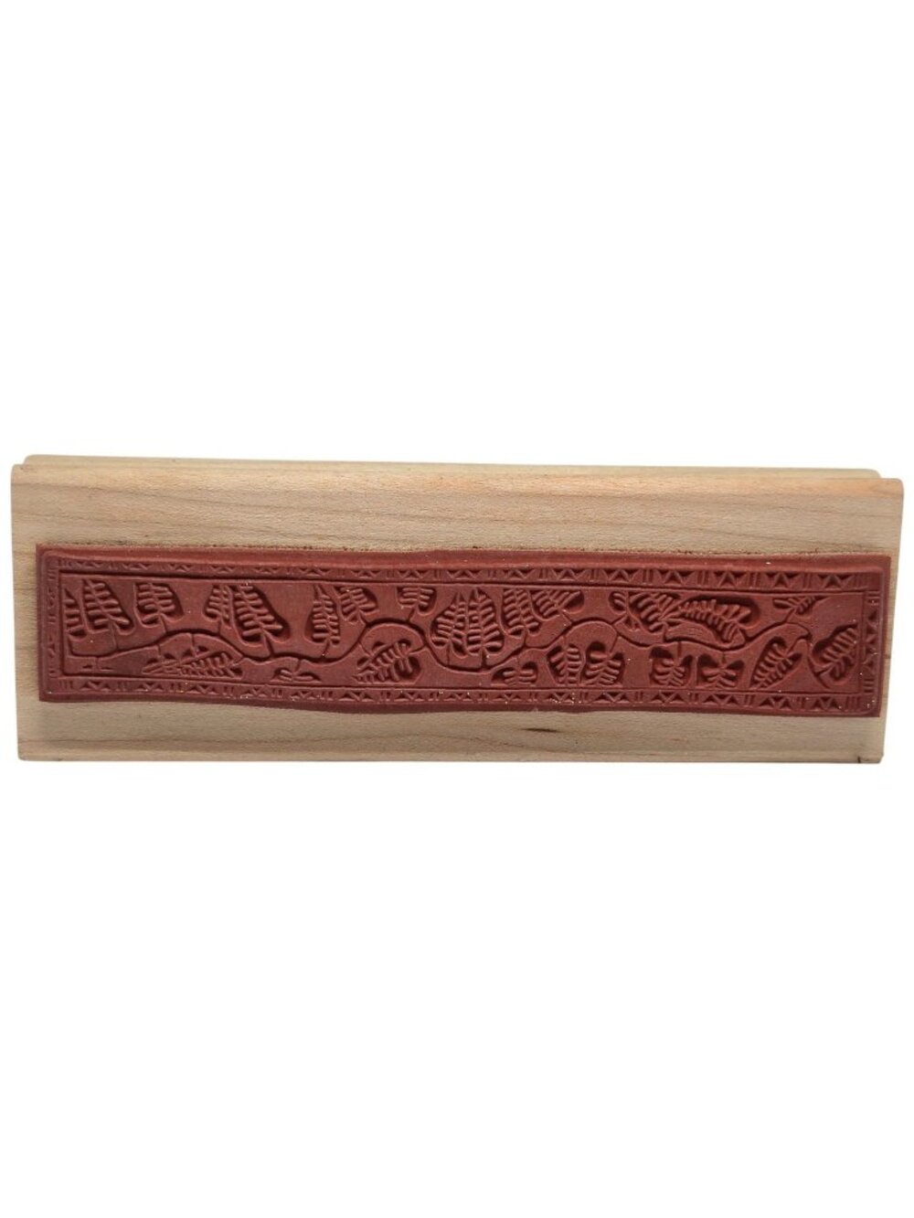 Marsha McCarthy Ivy Border Rubber Stamp 1999 American Art Stamp Wood Handle